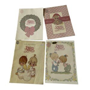 Vintage Precious Moments Cross Stitch Pattern Booklets Set Of 4 Gloria & Pat Des